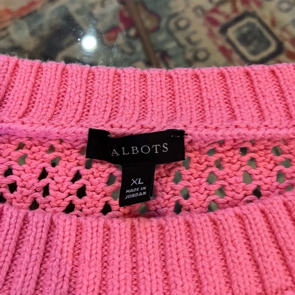 TALBOTS OPEN KNIT COTTON SWEATER SZ XL - Picture 7 of 8